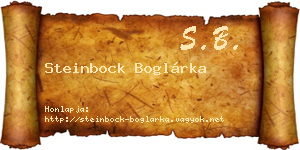 Steinbock Boglárka névjegykártya